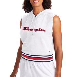 NWT CHAMPION CAMPUS SLEEVELESS FRENCH TERRY HOODIE